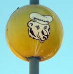 Detail: Brian’s American Eatery bear ball, August 2008 (photo by Kristen Tobiason)