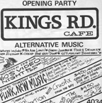 Detail: Kings Road Cafe opening party flyer (collection Jason Seibert)