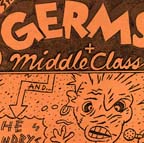 Detail: Germs/Middle Class/Standbys flyer (art by Gary Panter; collection David Klowden)