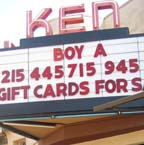 Detail: Ken Cinema marquee, August 2008 (photo by Kristen Tobiason)