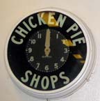 Detail: Chicken Pie Shop clock, October 2008 (photo by Kristen Tobiason)