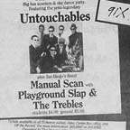 Detail: Untouchables/Manual Scan/Playground Slap/Trebles; SDSU; Dec. 3, 1983 (collection Bart Mendoza)