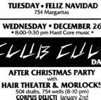 Detail: Hair Theatre/Morlocks ad; Roxy/Club Cult, Dec. 26, 1984 (collection Paul Allen)