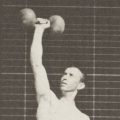 Vintage weight lifting photo