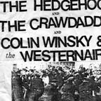 Detail: Hedgehogs/Crawdaddys/Colin Winsky & the Westernaires flyer; International Blend, Feb. 13, 1982 (collection Ray Brandes)