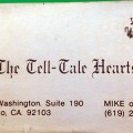 Business card for the Tell-Tale Hearts (collection Dylan Rogers) 